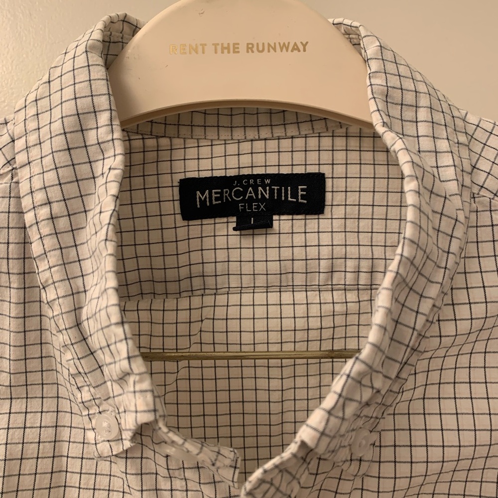 J.Crew button down checked shirt L, never worn